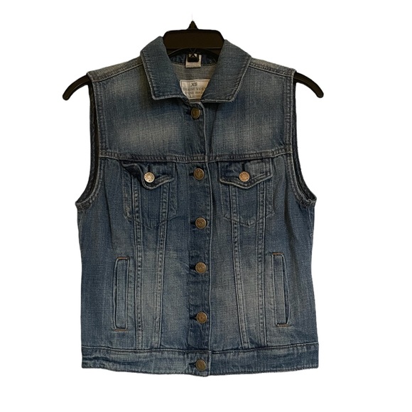 J. CREW Classic Denim Vest Size X-Small - Picture 1 of 12